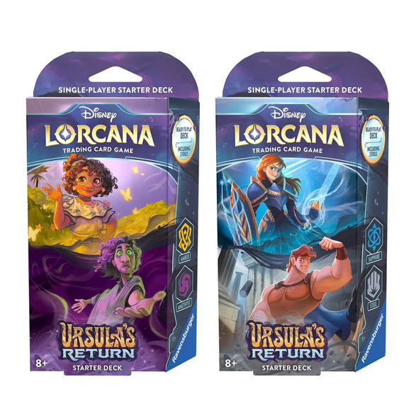 Disney Lorcana - Ursula’s Return - Starter Deck(Sapphire & Steel and Amethyst & Ambre)