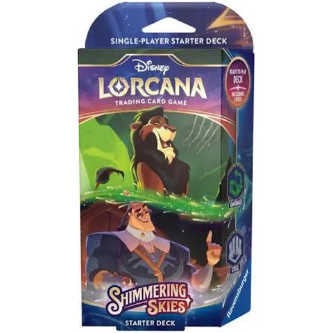 Disney Lorcana - Shimmering Skies - Starter Deck - Steel &amp; Emerald