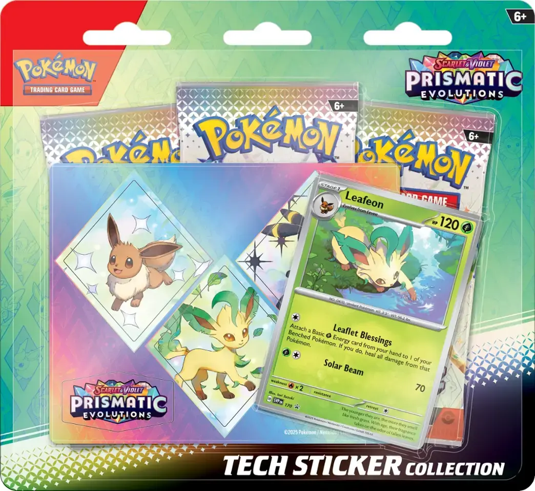 *Pre-Order* Scarlet & Violet - Prismatic Evolutions - Tech Sticker Collection (Leafeon)