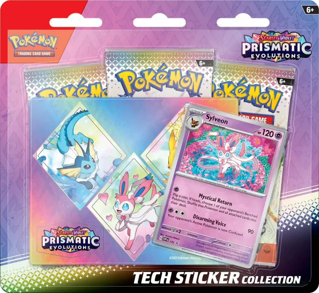 *Pre-Order* Scarlet & Violet - Prismatic Evolutions - Tech Sticker Collection (Sylveon)