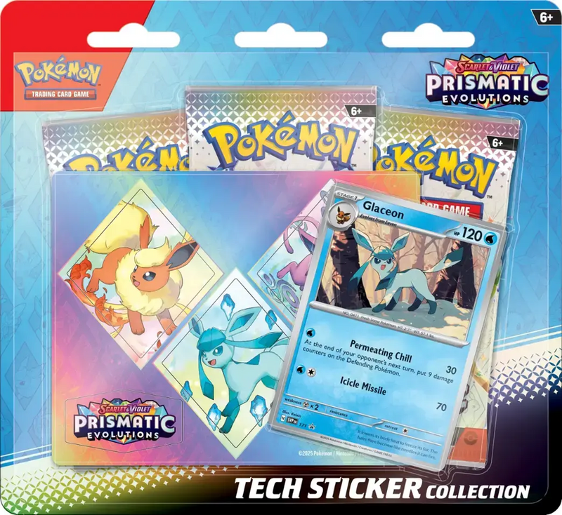 Scarlet &amp; Violet - Prismatic Evolutions - Collection d'autocollants techniques (Glaceon)