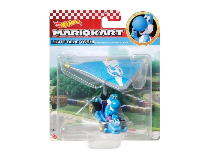 Hot Wheels - Mario Kart - Light-Blue Yoshi Pipe Frame + Super Glider