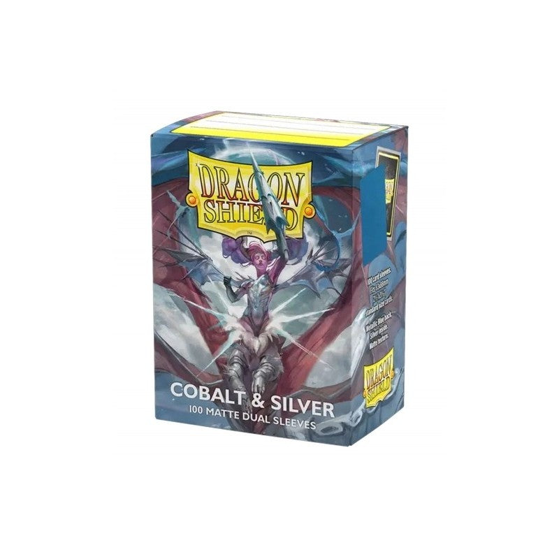 Dragon Shield - Cobalt & Silver - Matte Dual Standard Sleeves (100)