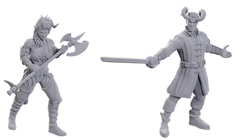Dungeons &amp; Dragons - Wyll &amp; Karlach - Mini Figure (Unpainted)