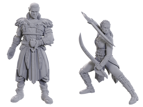 Dungeons &amp; Dragons - Jaheira &amp; Halsin - Mini Figure (Unpainted)