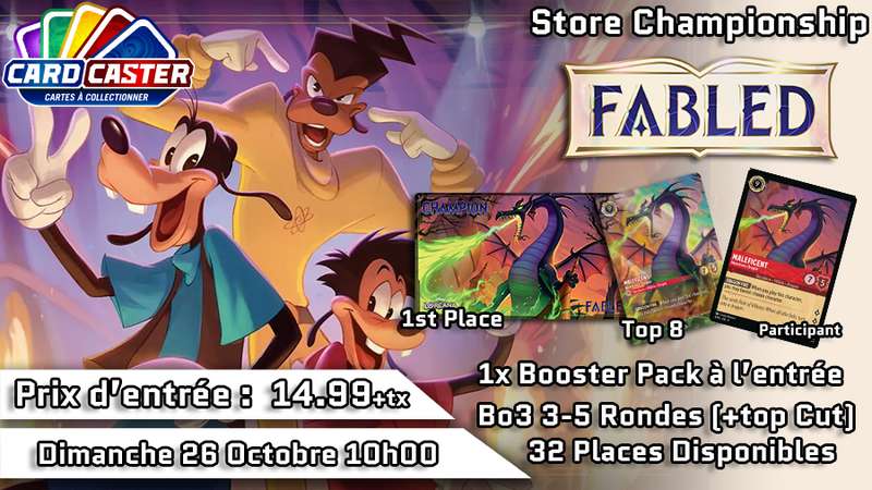 Disney Lorcana - Fabled Store Championship - Dimanche 26 Octobre 10h00