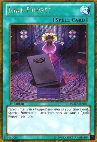 Junk Puppet [PGLD-EN007] Gold Secret Rare 