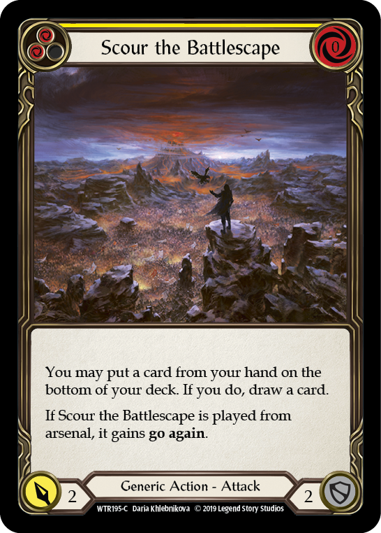 Scour the Battlescape (Yellow) [WTR195-C] (Welcome to Rathe) Alpha Print Rainbow Foil 