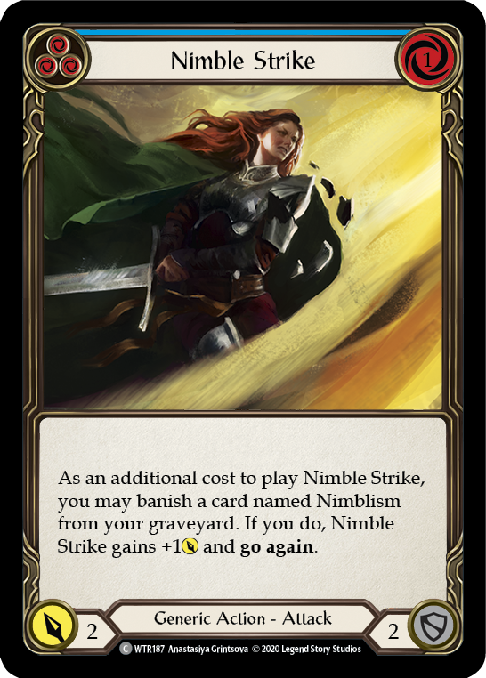 Nimble Strike (Blue) [U-WTR187] (Welcome to Rathe Unlimited) Unlimited Rainbow Foil 