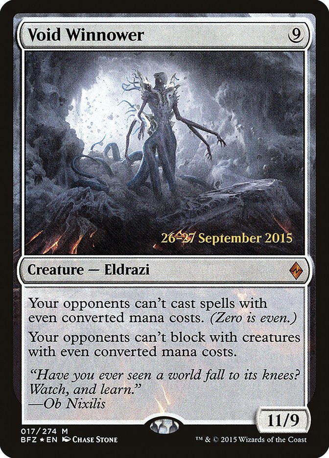 Void Winnower [Battle for Zendikar Prerelease Promos] 