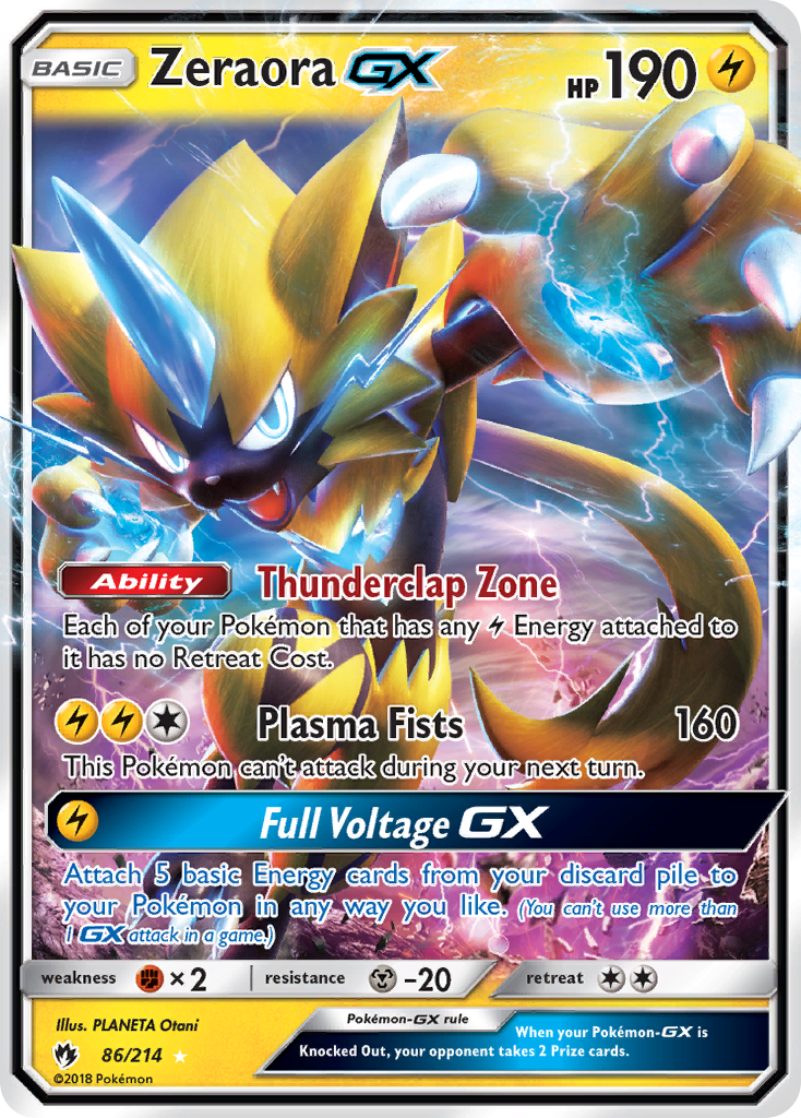 Zeraora GX (86/214) [Sun &amp; Moon: Lost Thunder] 