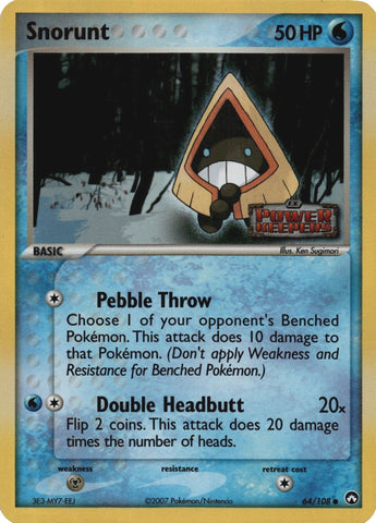 Snorunt (64/108) (Stamped) [EX: Power Keepers] 