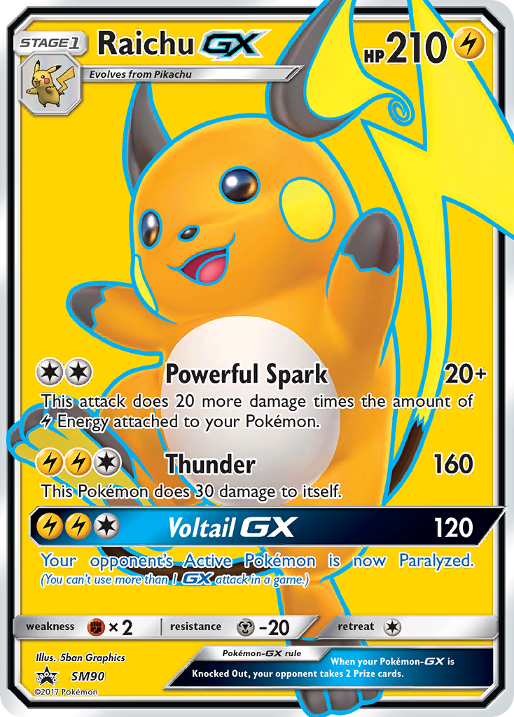 Raichu GX (SM90) [Sun &amp; Moon: Black Star Promos] 