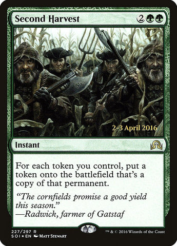 Second Harvest [Shadows over Innistrad Prerelease Promos] 