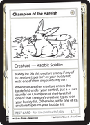 Champion of the Hareish [Mystery Booster 2 Playtest Cards] 