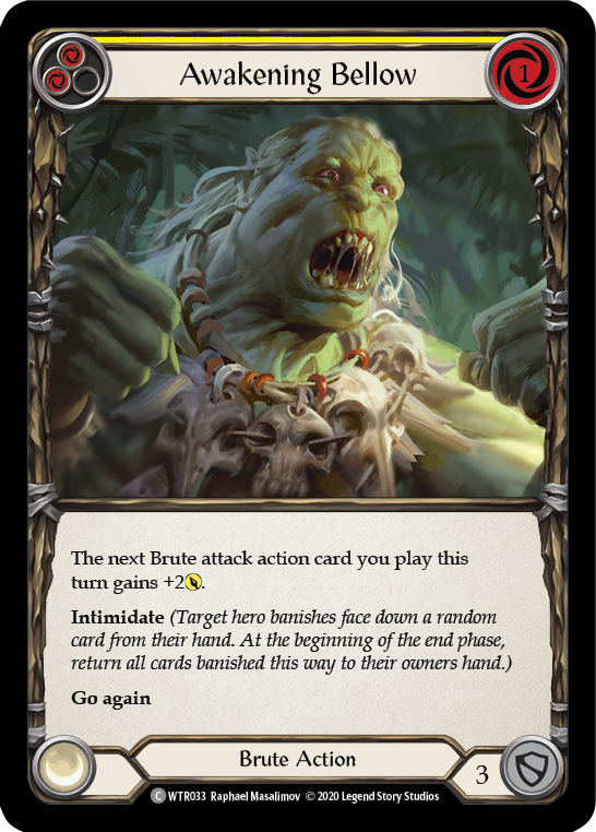 Awakening Bellow (Yellow) [U-WTR033] (Welcome to Rathe Unlimited) Unlimited Rainbow Foil 