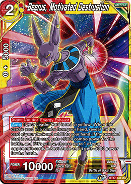 Beerus, Motivated Destruction (BT17-134) [Ultimate Squad] 