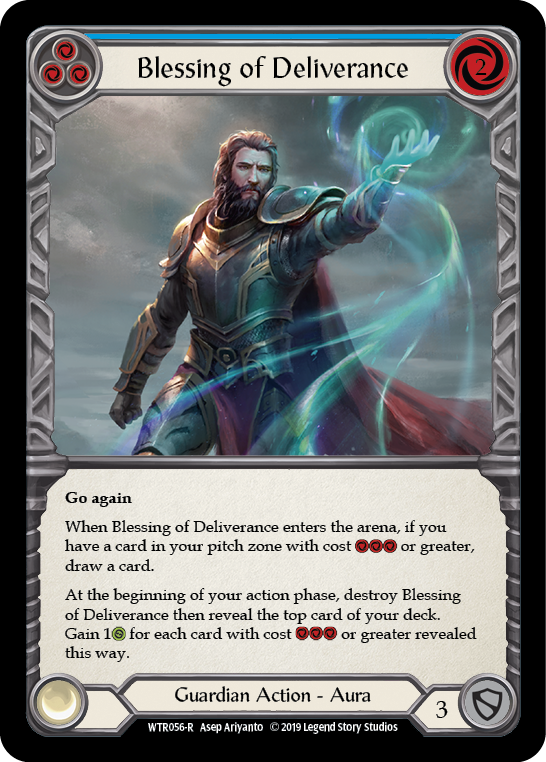 Blessing of Deliverance (Blue) [WTR056-R] (Welcome to Rathe) Alpha Print Rainbow Foil 