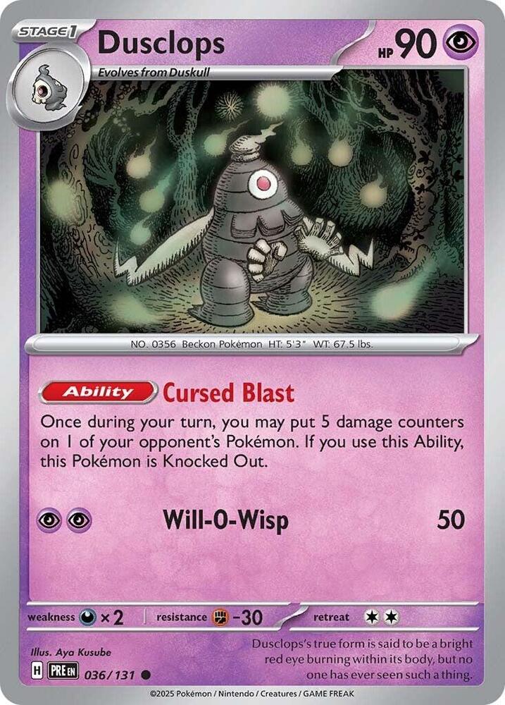 Dusclops (036/131) [Scarlet &amp; Violet: Prismatic Evolutions] 