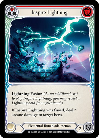 Inspire Lightning (Red) [ELE088] (Tales of Aria) 1st Edition Rainbow Foil 