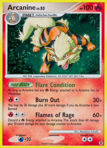 Arcanine (1/111) [Platinum: Rising Rivals] 