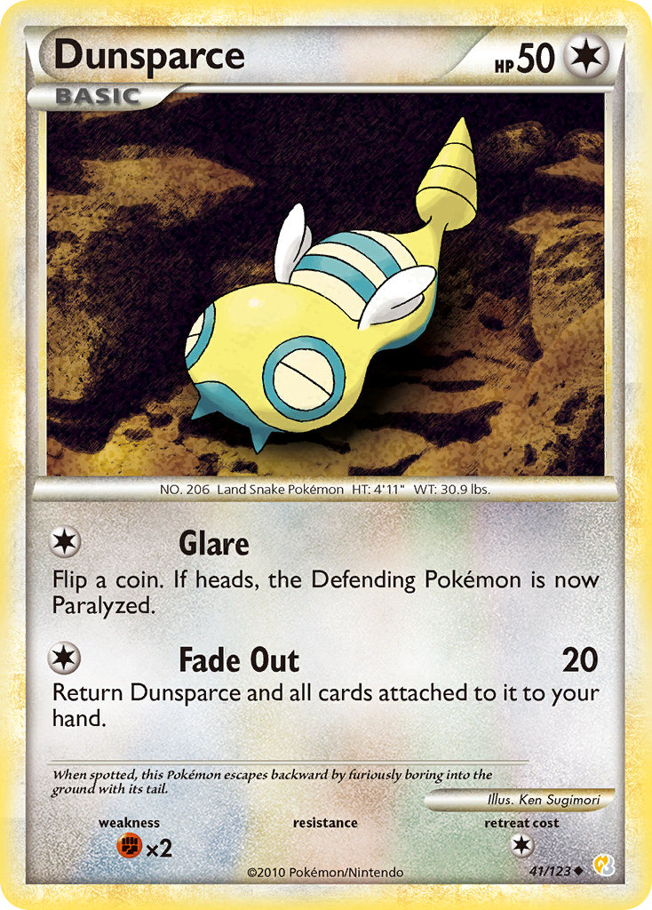 Dunsparce (41/123) [HeartGold &amp; SoulSilver: Base Set] 
