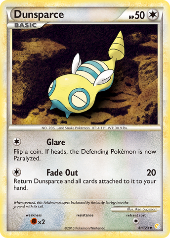 Dunsparce (41/123) [HeartGold &amp; SoulSilver: Base Set] 
