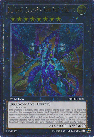 Number 62: Galaxy-Eyes Prime Photon Dragon [PRIO-EN040] Ultimate Rare 
