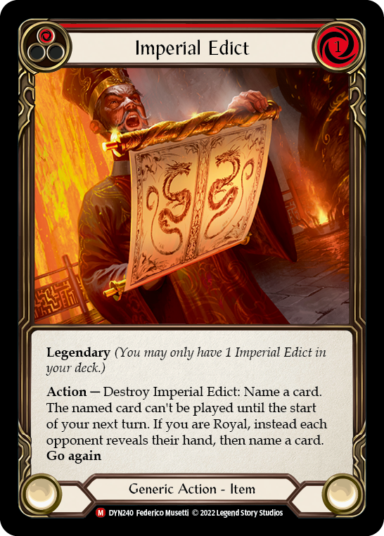 Imperial Edict [DYN240] (Dynasty) Cold Foil 