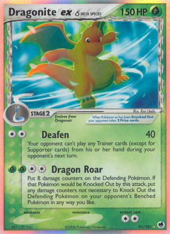 Dragonite ex (91/101) (Delta Species) [EX: Dragon Frontiers] 