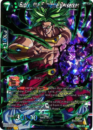 Broly, the Supreme Berserker (BT6-074) [Destroyer Kings] 