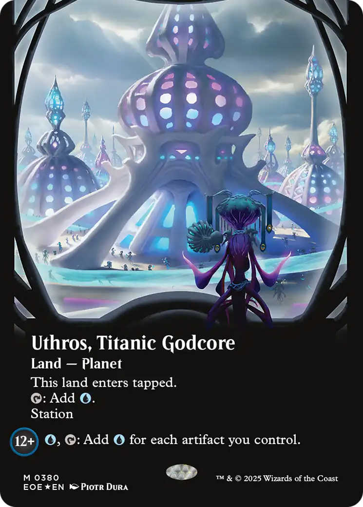 Uthros, Titanic Godcore (Borderless) (Galaxy Foil) [Edge of Eternities] 