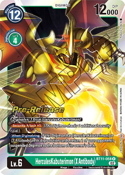 HerculesKabuterimon (X Antibody) [BT11-058] [Dimensional Phase Pre-Release Promos] 