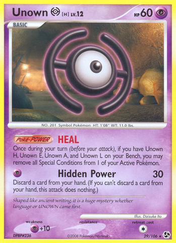 Unown H (29/106) [Diamond &amp; Pearl: Great Encounters] 