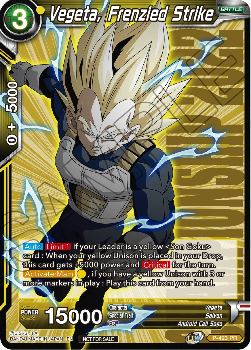 Vegeta, Frenzied Strike (Championship Pack 2022 Vol.2) (P-423) [Promotion Cards]