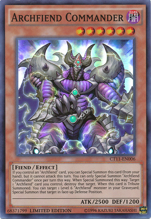 Archfiend Commander [CT11-EN006] Super Rare 