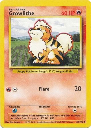 Growlithe (28/102) [Base Set Unlimited] 