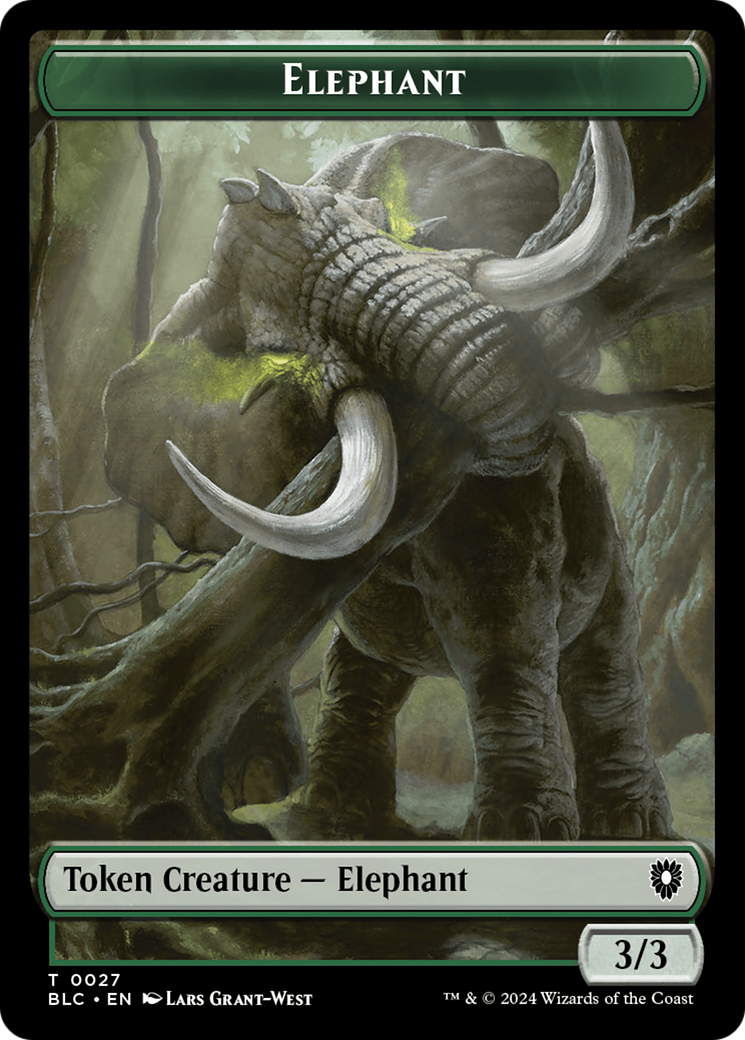 Elephant // Squid Double-Sided Token [Bloomburrow Commander Tokens] 