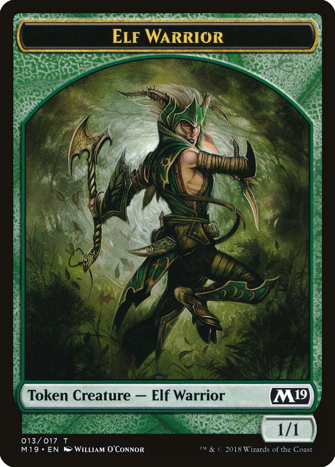 Elf Warrior Token [Core Set 2019 Tokens] 
