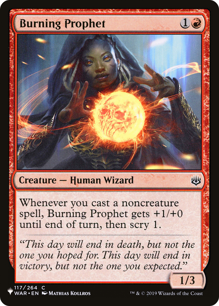 Burning Prophet [The List Reprints] 
