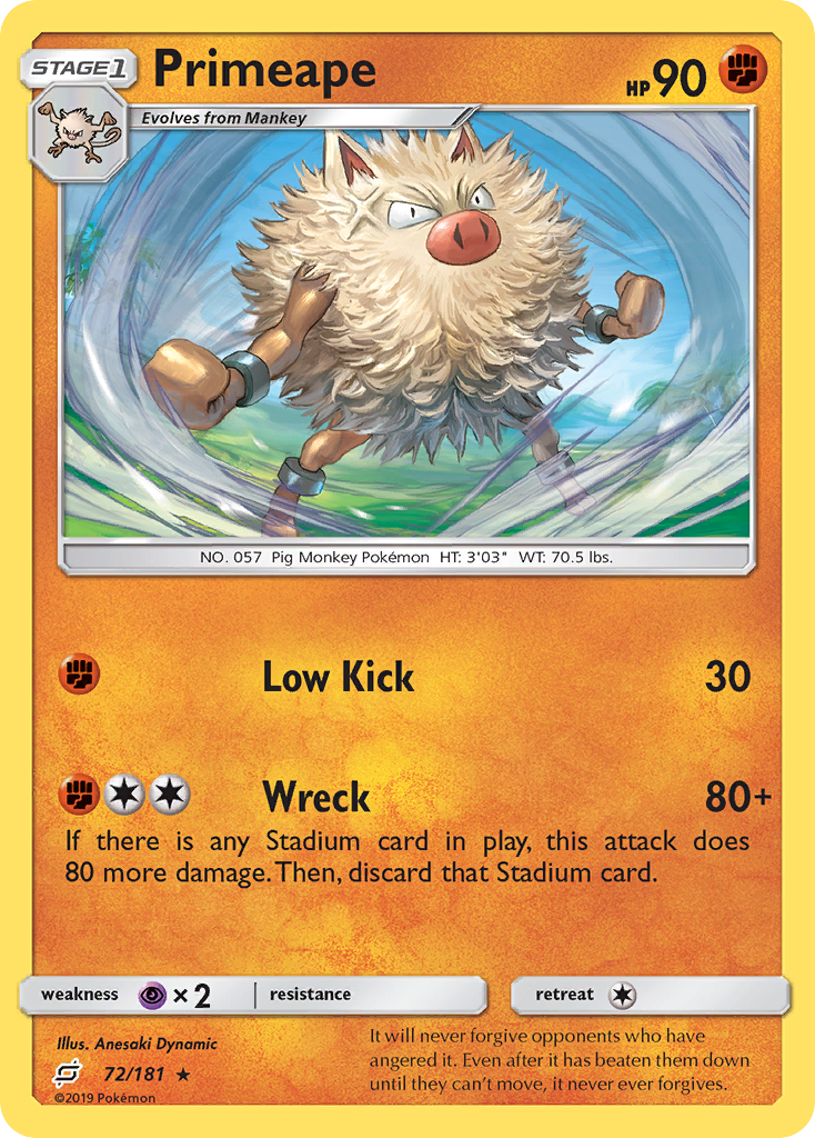 Primeape (72/181) [Sun &amp; Moon: Team Up] 