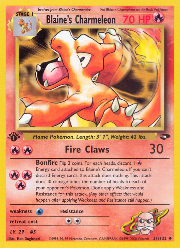 Blaine's Charmeleon (31/132) [Gym Challenge 1st Edition] 