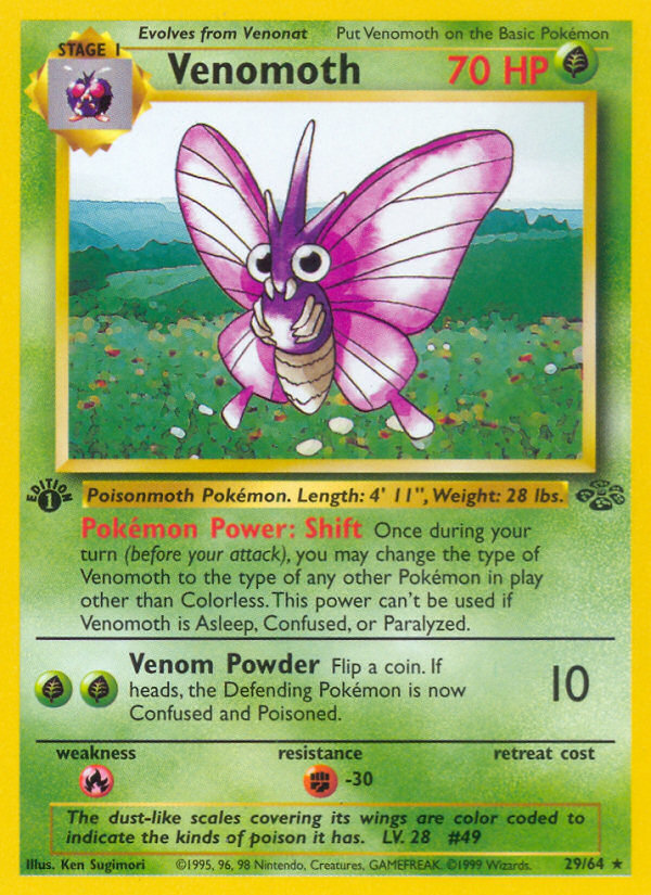 Venomoth (29/64) [Jungle 1st Edition] 