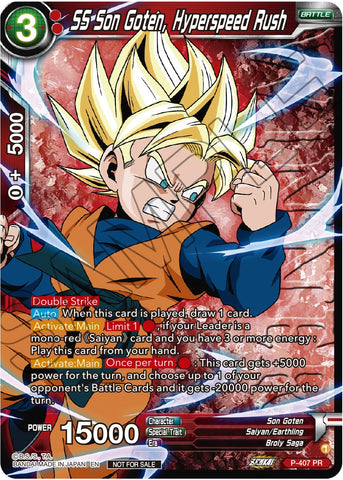 SS Son Goten, Hyperspeed Rush (Zenkai Series Tournament Pack Vol.1 Winner) (P-407) [Tournament Promotion Cards] 