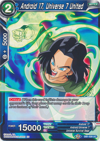 Android 17, Universe 7 United (DB1-028) [Dragon Brawl] 