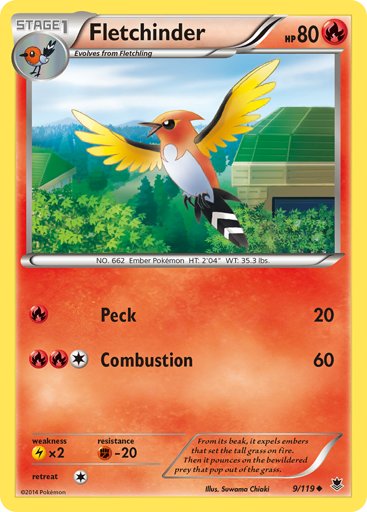 Fletchinder (9/119) [XY: Phantom Forces] 