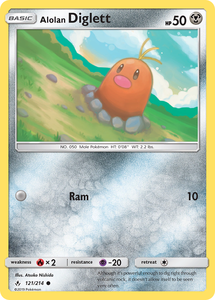 Alolan Diglett (121/214) [Sun &amp; Moon: Unbroken Bonds] 