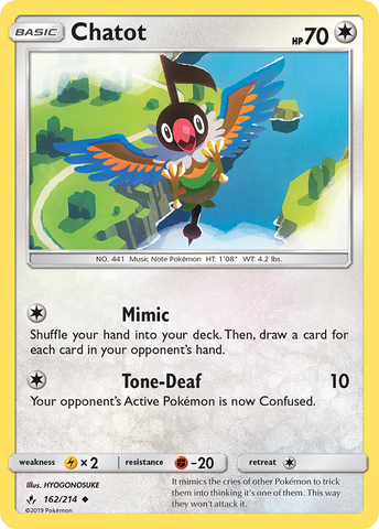 Chatot (162/214) [Sun &amp; Moon: Unbroken Bonds] 