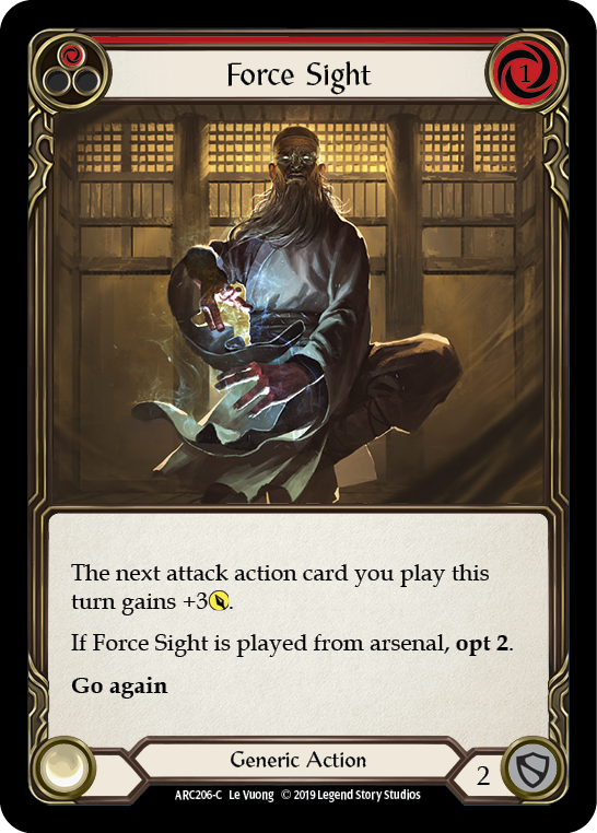 Force Sight (Red) [ARC206-C] (Arcane Rising) 1st Edition Rainbow Foil 