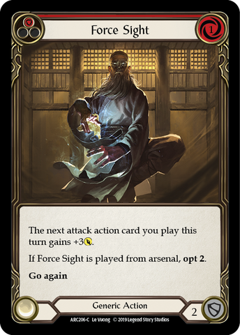 Force Sight (Red) [ARC206-C] (Arcane Rising) 1st Edition Rainbow Foil 